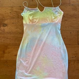 short hourglass pastel dress